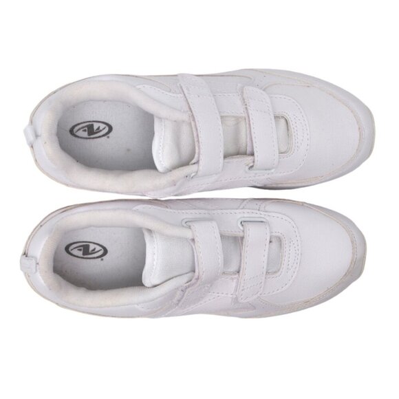 Athletic Works BETTY Sneakers Faux Leather Velcro Straps Running Shoes White - Picture 3 of 9